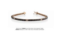 Bracelet Lelune Homme in Or rosé Diamante Black LDBR2096.5